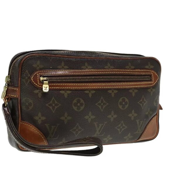 LOUIS VUITTON Monogram Marly Dragonne GM Clutch Bag M51825 LV Auth 89916 - Picture 1 of 16